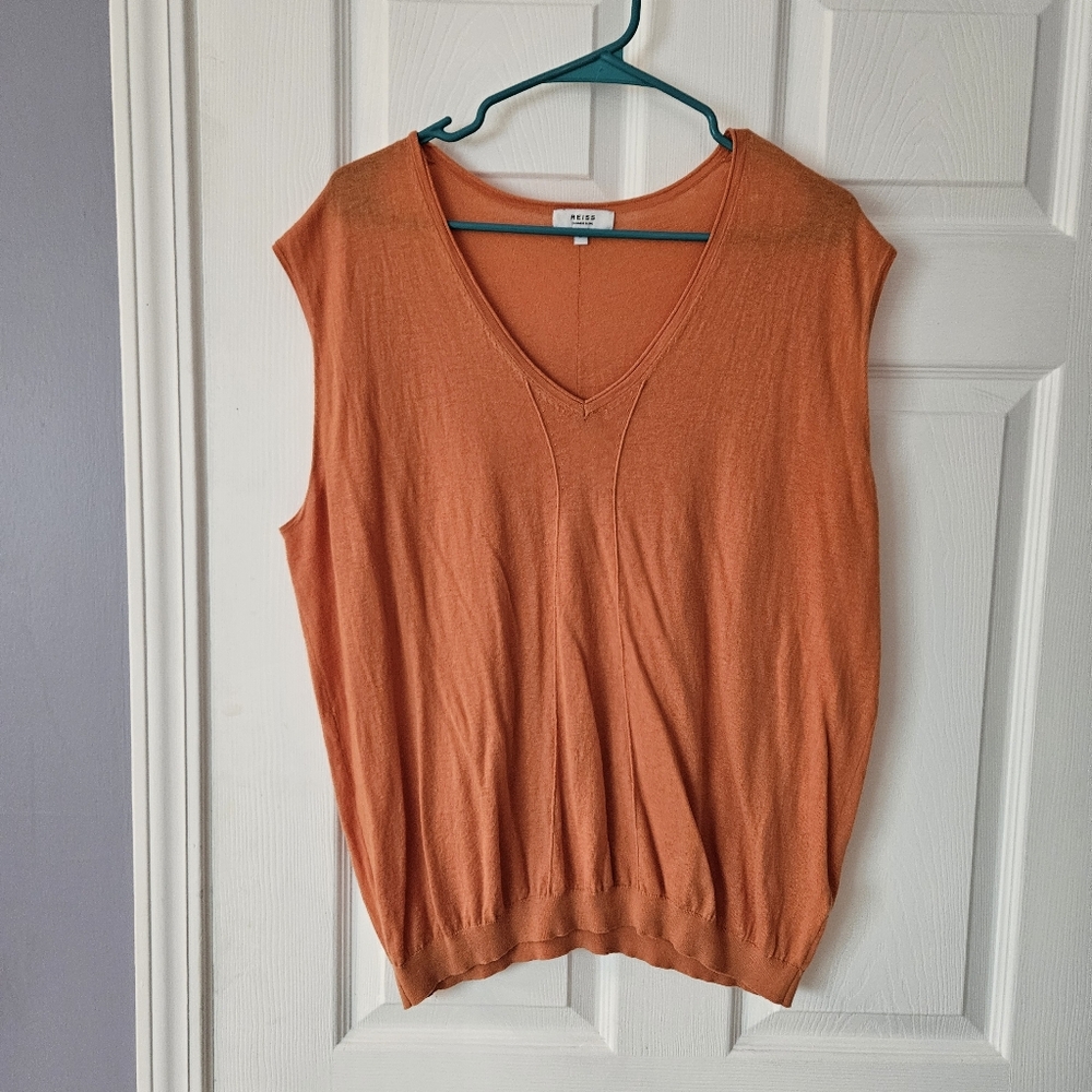 REISS Size L Cashmere Blend Sweater Shell